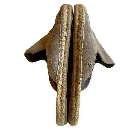 TORY BURCH Women's Max Suede Espadrille Mule Slides Taupe Size 7.5 - Picture 4 of 12